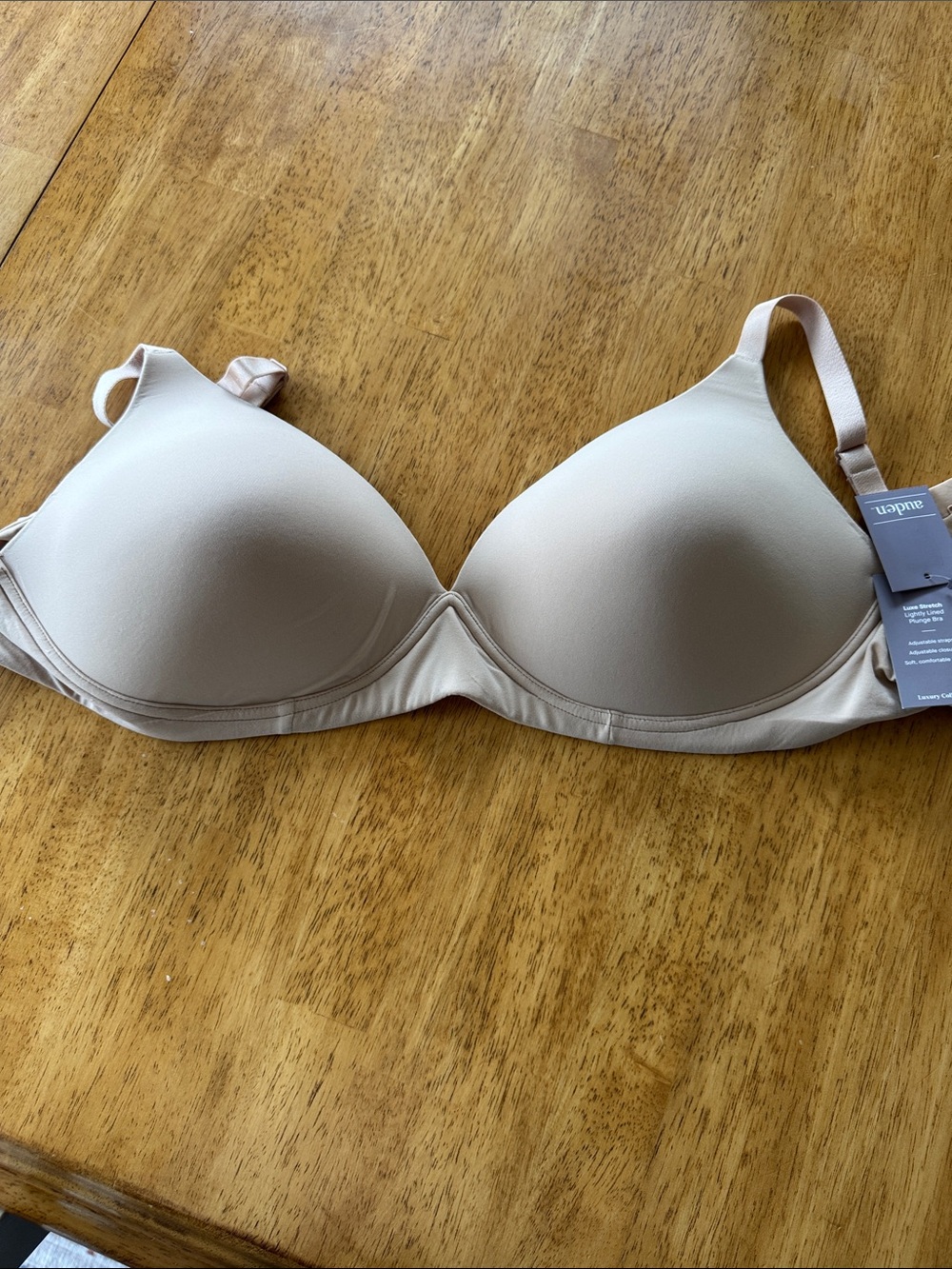 Auden Nude/Taupe Seamless Molded T-Shirt Bra size 38DD wireless